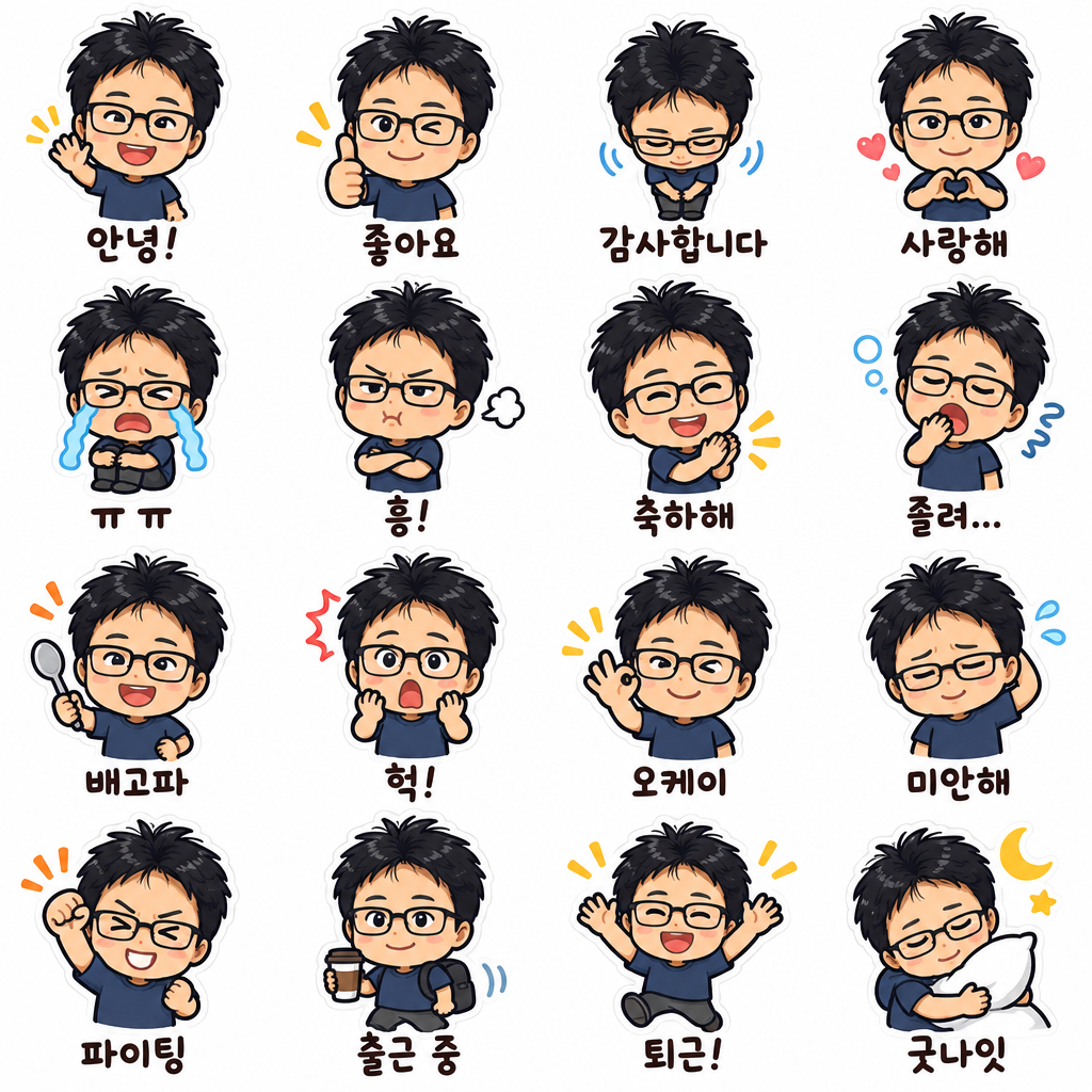 이모티콘 시트 생성하기 예시