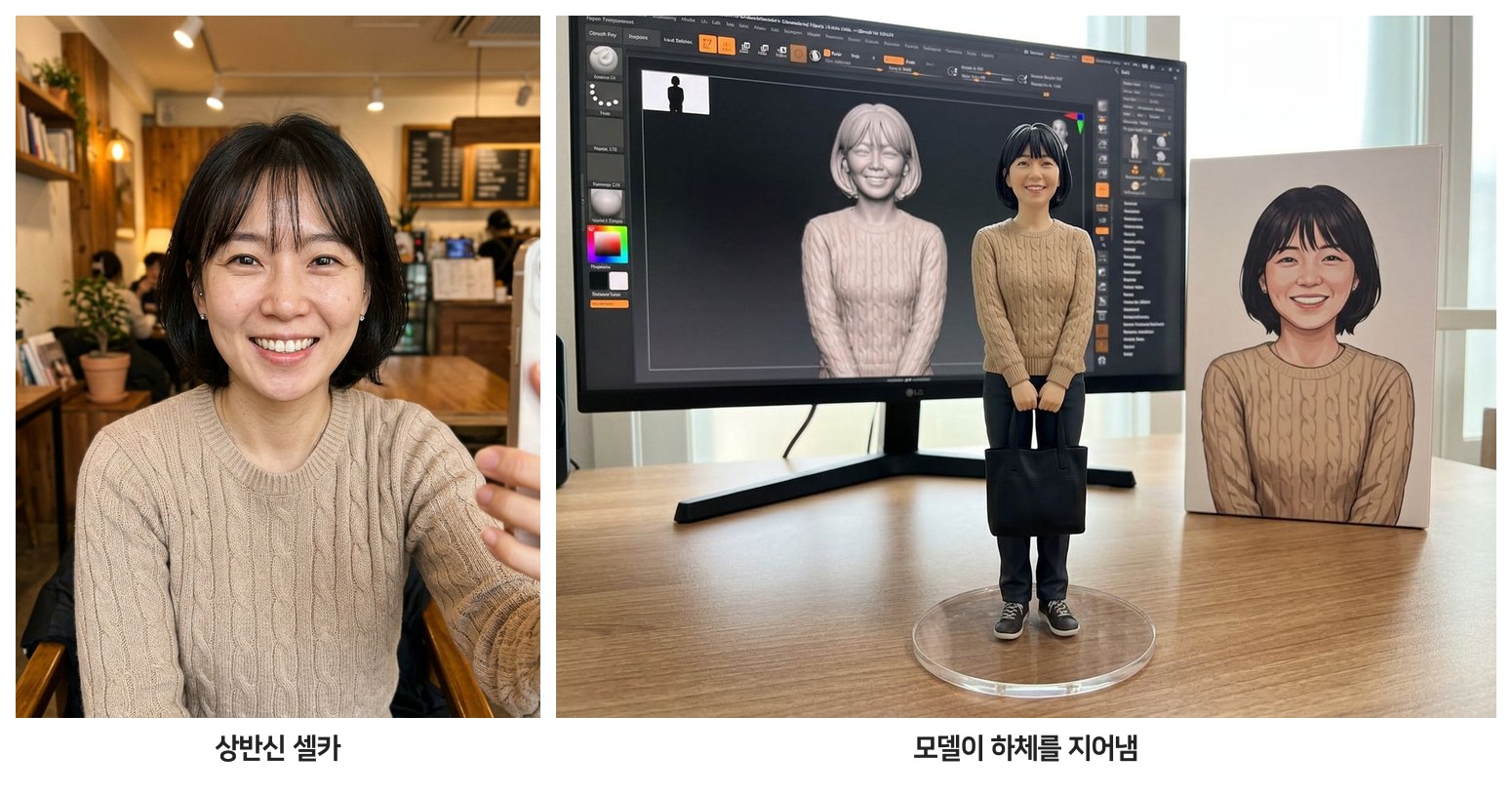상반신 셀카로 만든 피규어