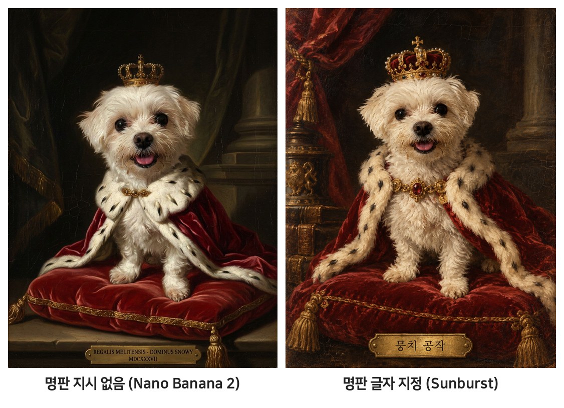 명판 지시가 없을 때와 있을 때