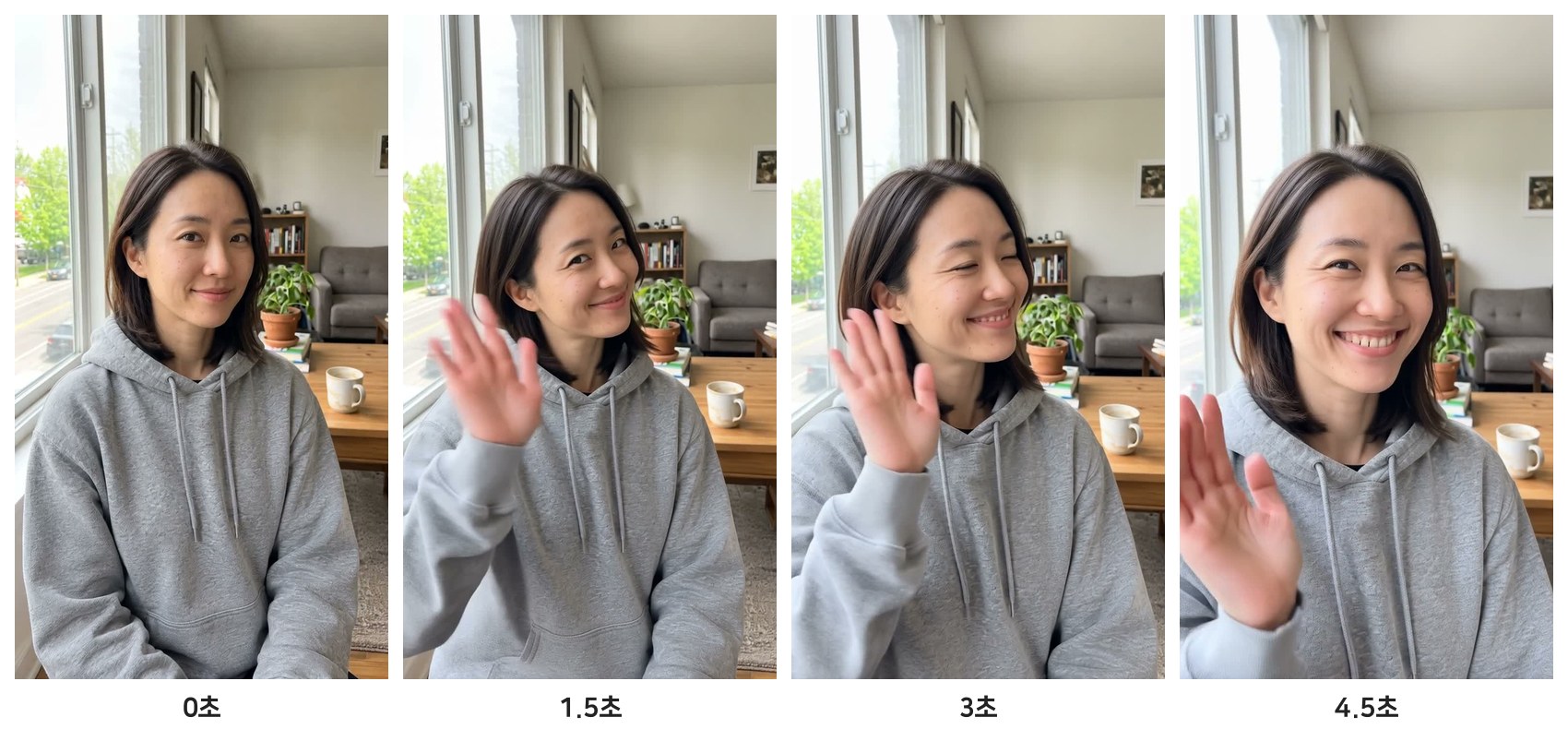 Hailuo 결과를 시간대별로 자른 장면