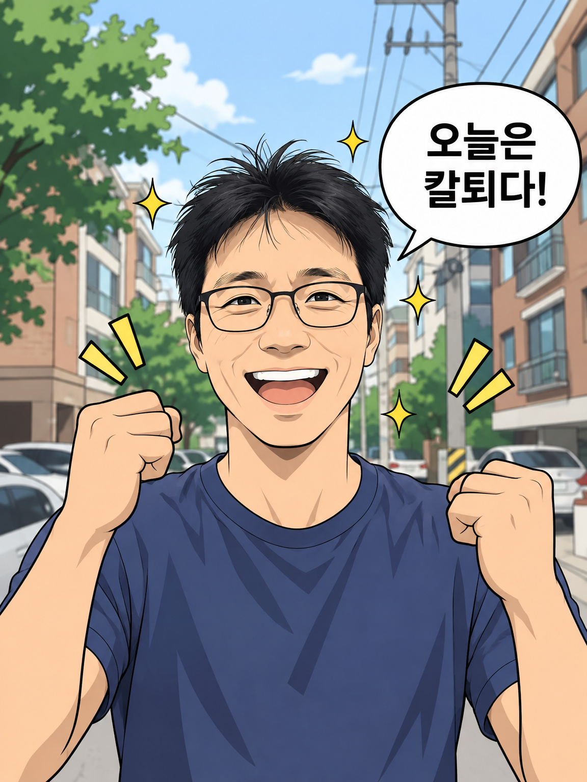 웹툰 한 컷 생성하기 예시