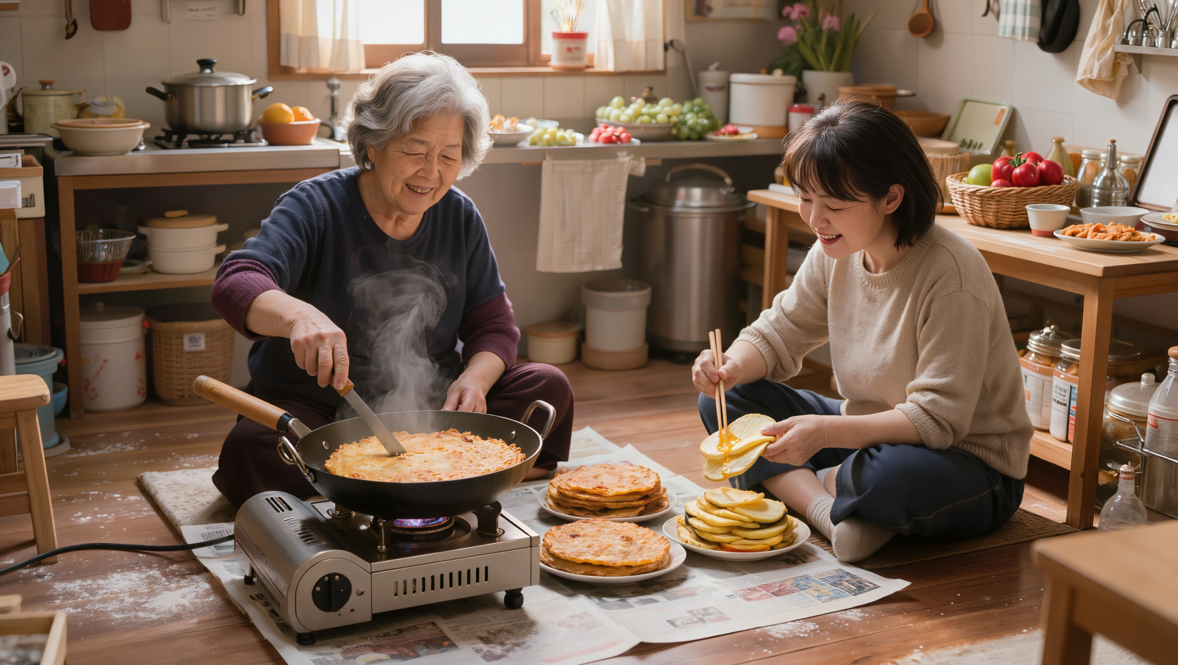 [그 순간] 명절 아침 전 부치기