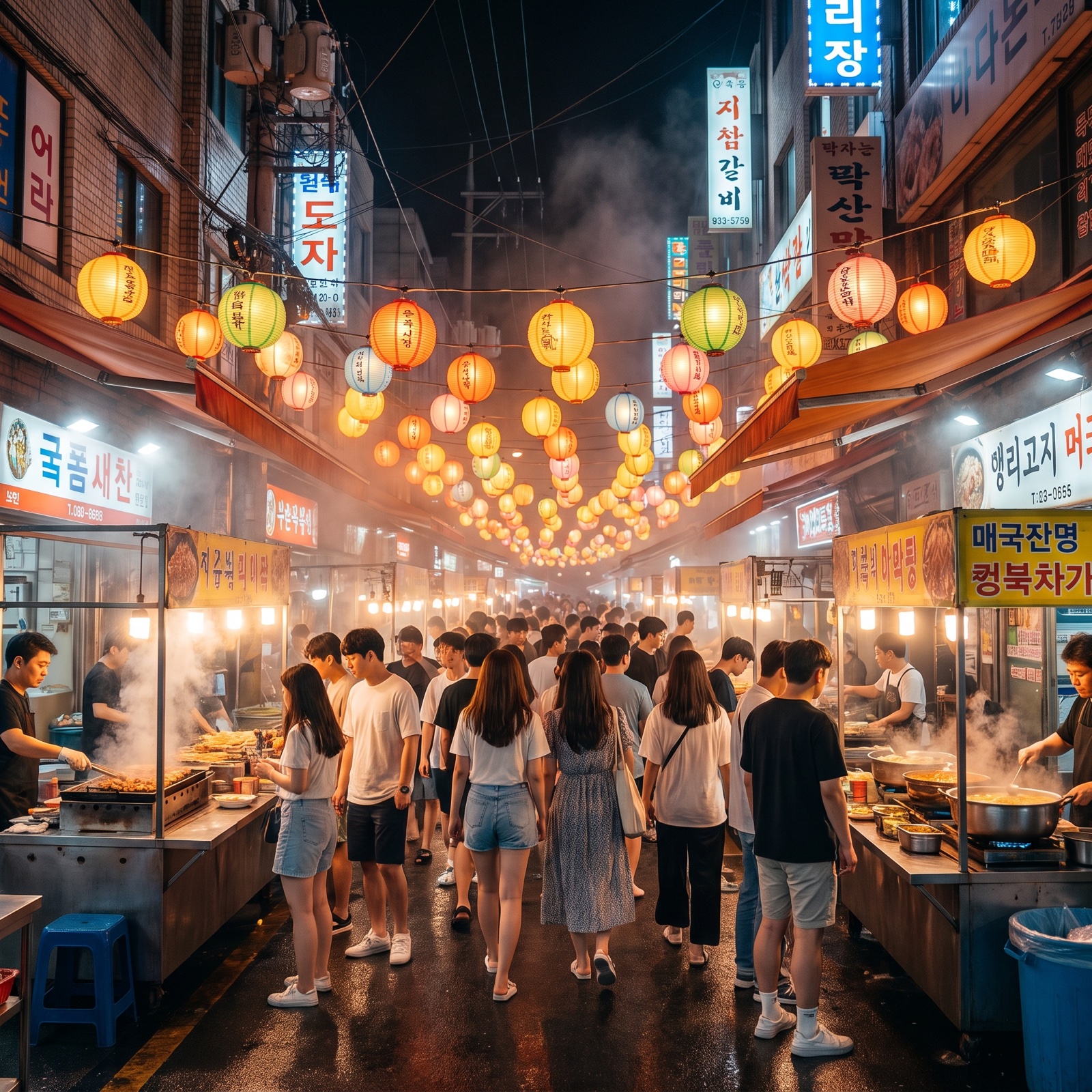 여름밤 야시장의 등불 — 장면이 그려지는 제목을 붙여보자