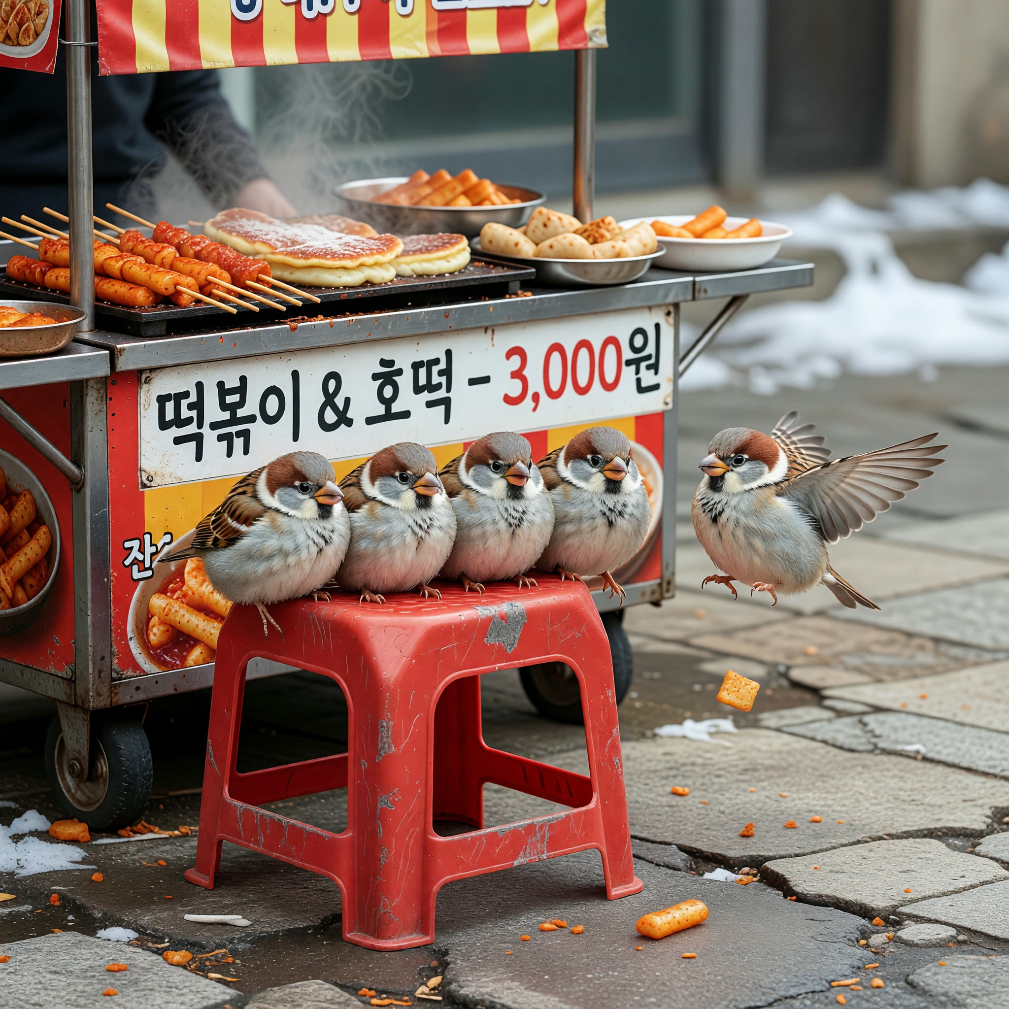 [동네 이웃] 분식집 참새들
