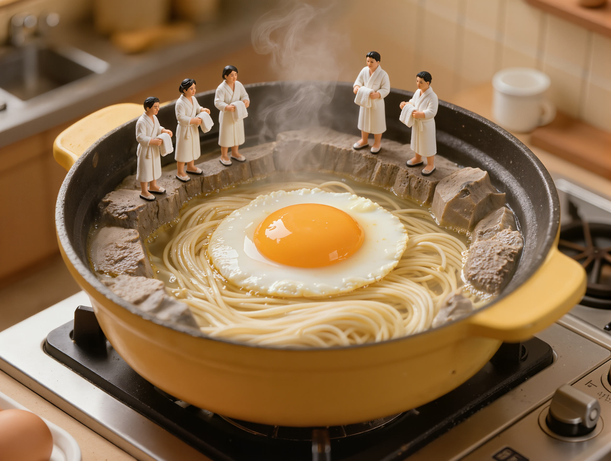 [작은 세계] 라면 냄비 온천