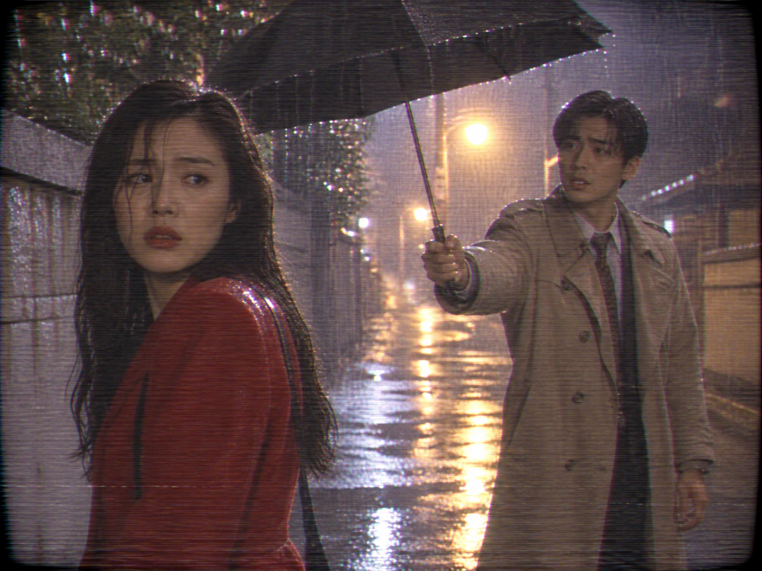 [90년대 드라마] 비 오는 골목, 우산 하나
