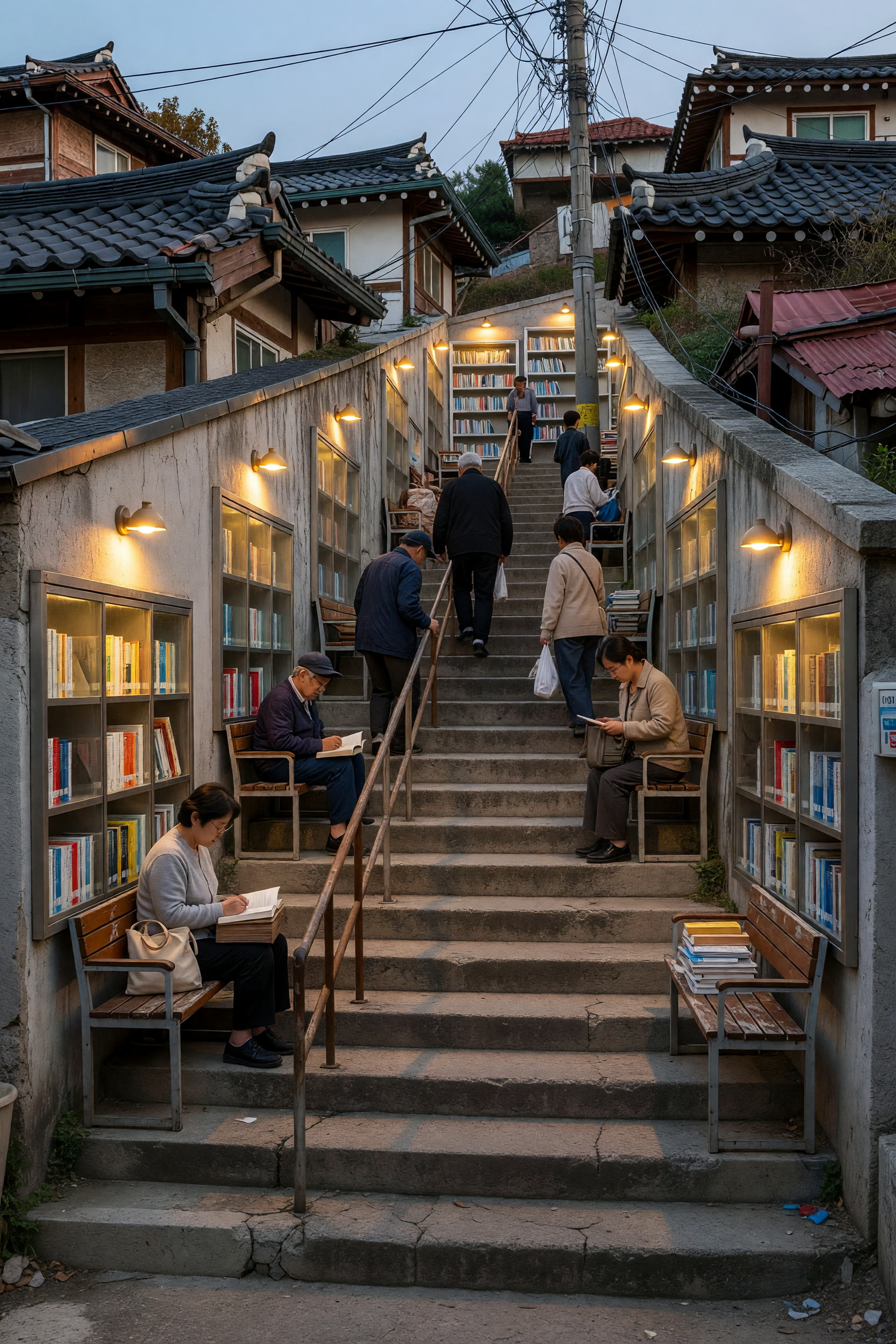 [있을 법한데 없는] 계단 도서관