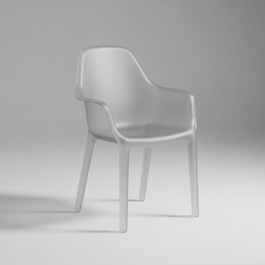 Change only the chair material from transparent gummy resin