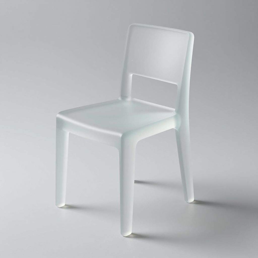 Change only the chair material from transparent gummy resin