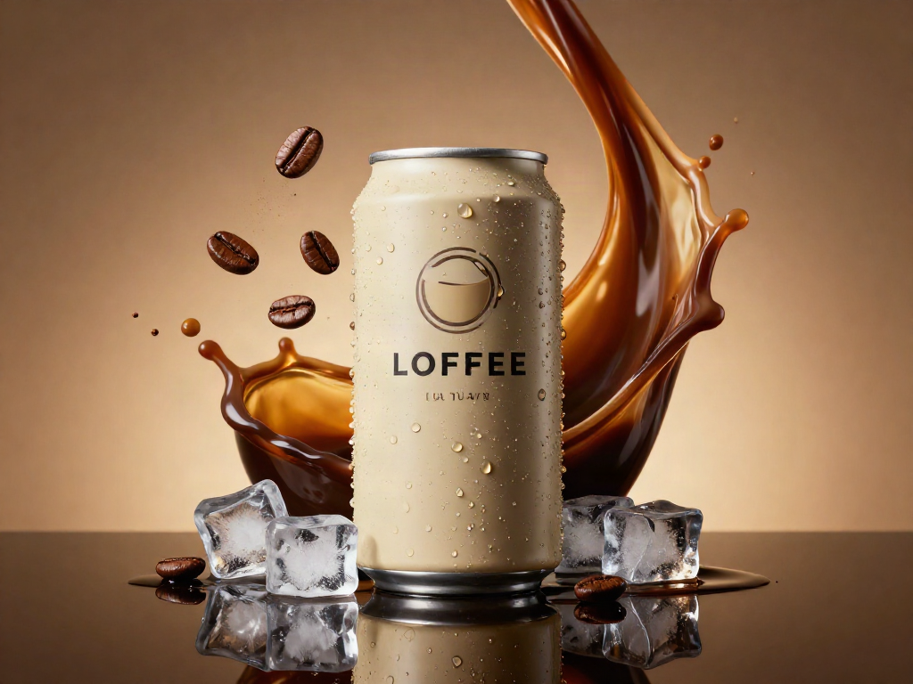 Ultra-luxury premium coffee advertising poster