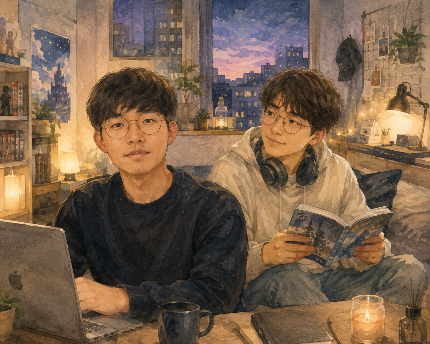 책을 즐겨읽는 소년(연평균 독서량 한 자릿수)